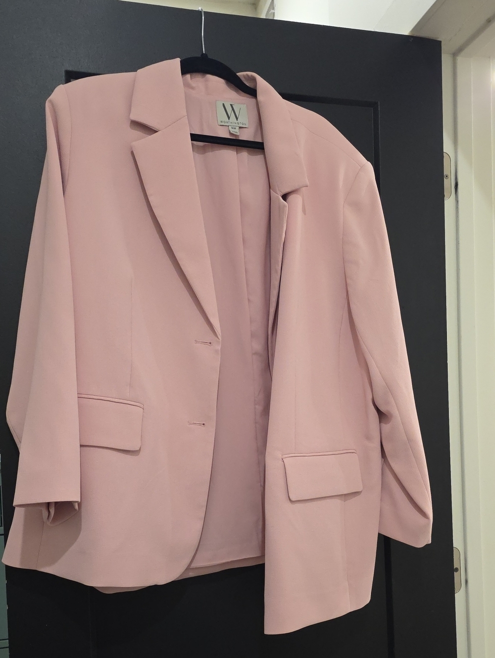 Worthington Soft Blush Pink Relaxed Blazer